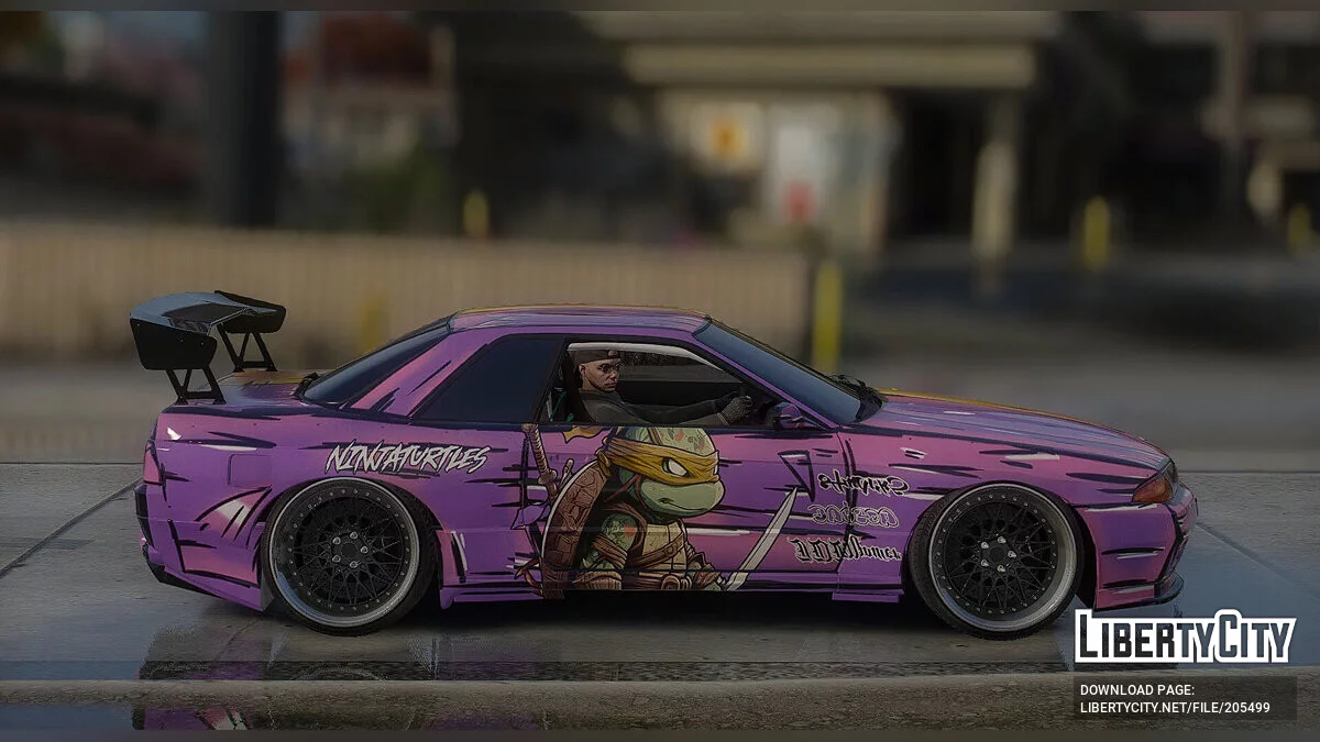 日产 Skyline GT-R R32 (BNR32)“忍者神龟”涂装 1.0 / GTA 5