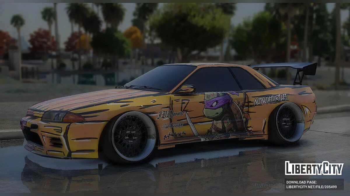 日产 Skyline GT-R R32 (BNR32)“忍者神龟”涂装 1.0 / GTA 5