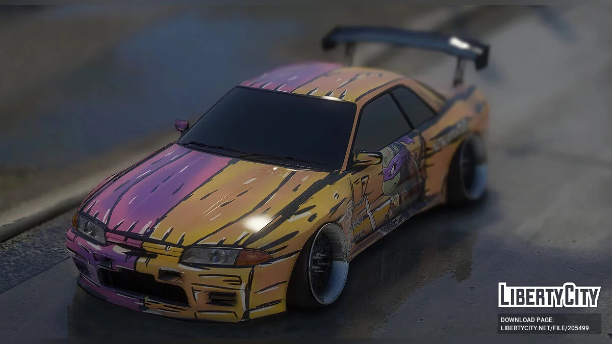 日产 Skyline GT-R R32 (BNR32)“忍者神龟”涂装 1.0 / GTA 5