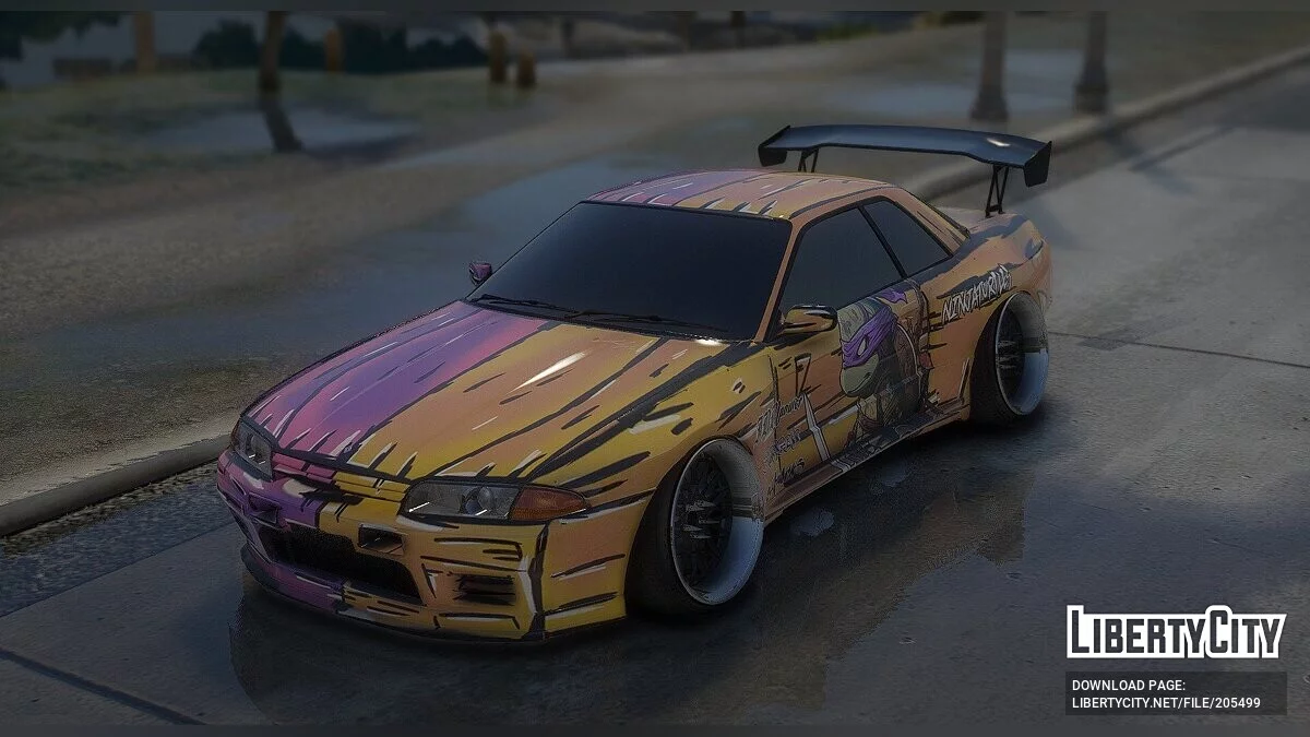 日产 Skyline GT-R R32 (BNR32)“忍者神龟”涂装 1.0 / GTA 5
