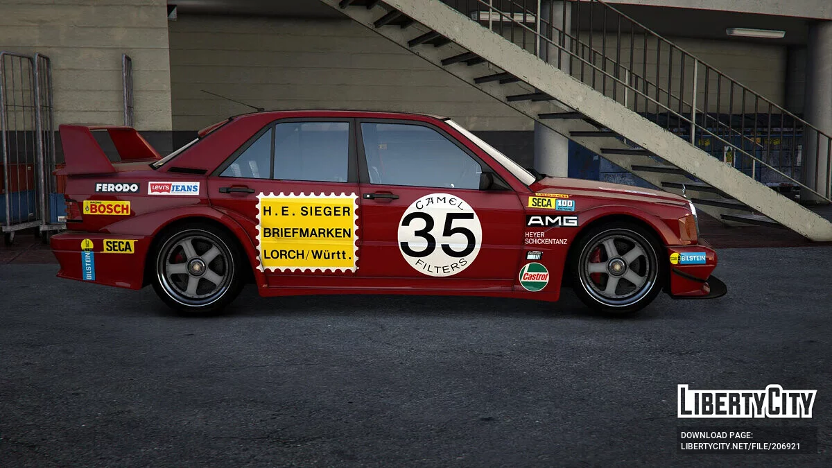 Mercedes-Benz 190E Red Pig livery / جي تي أي 5