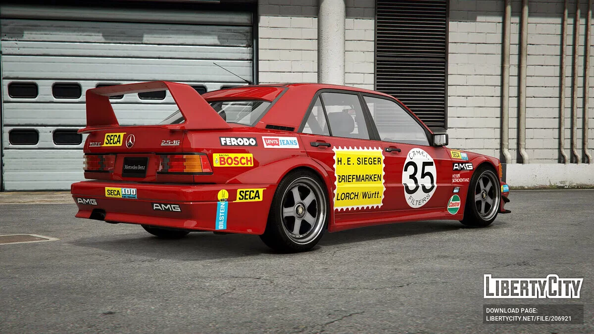 Mercedes-Benz 190E Red Pig livery / جي تي أي 5