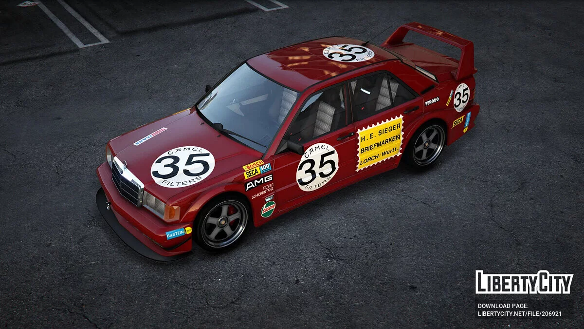 Mercedes-Benz 190E Red Pig livery / جي تي أي 5