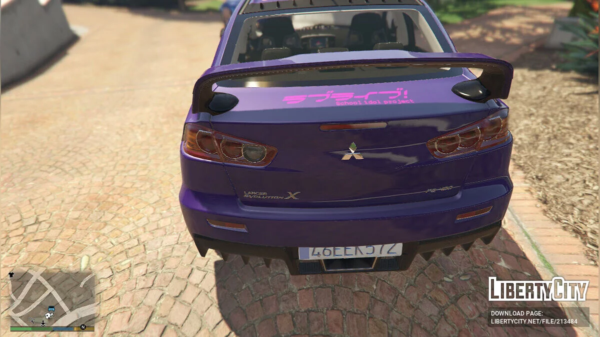 Mitsubishi Lancer Evolution X FQ-400 Aşk Canlı Nijigasaki Lanzhu Zhong Itasha 1.0 / GTA 5