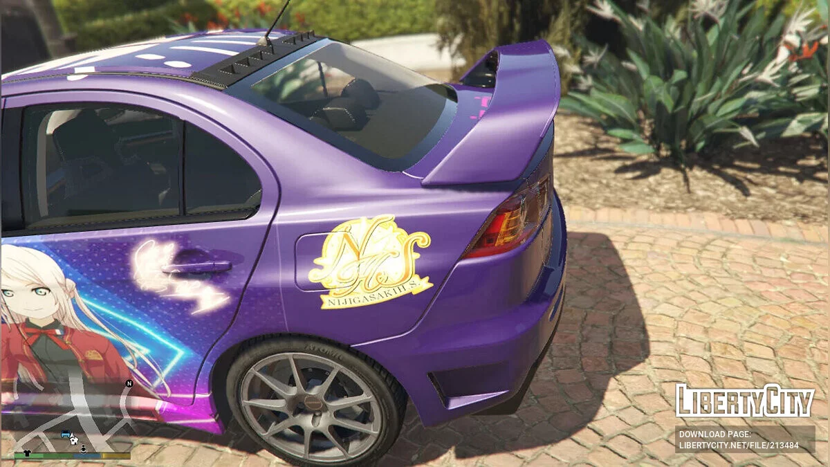 Mitsubishi Lancer Evolution X FQ-400 Aşk Canlı Nijigasaki Lanzhu Zhong Itasha 1.0 / GTA 5