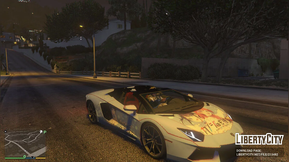 Nagisa Minase Itasha 2013 Lamborghini Aventador LP700-4 Uniform-LB 1.0 / GTA 5