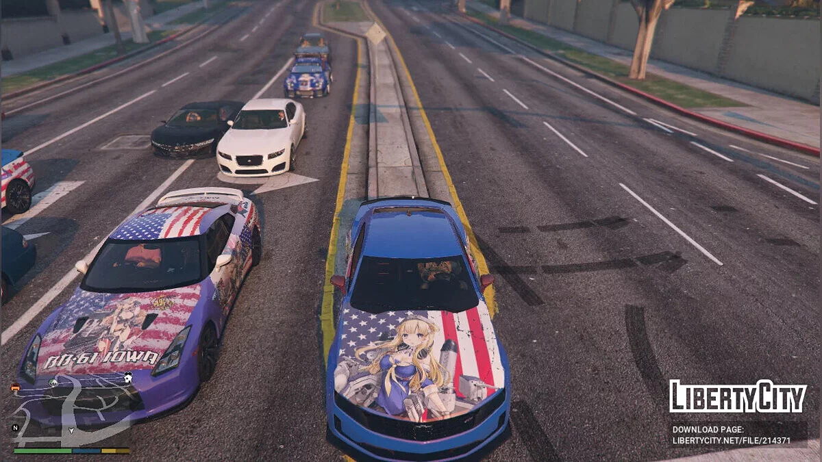 USS Fletcher Kantai Collection Itasha para 2021 Chevrolet Camaro SS 1.1 / GTA 5