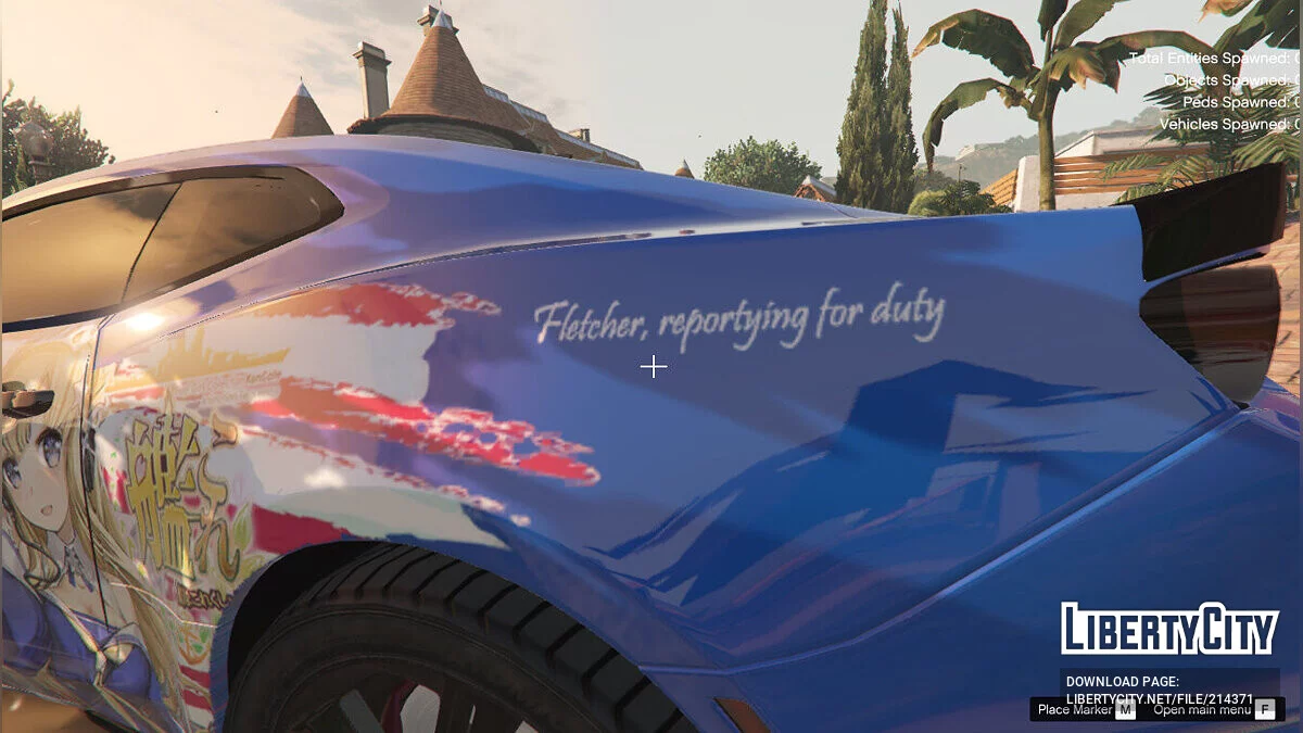 USS Fletcher Kantai Collection Itasha para 2021 Chevrolet Camaro SS 1.1 / GTA 5