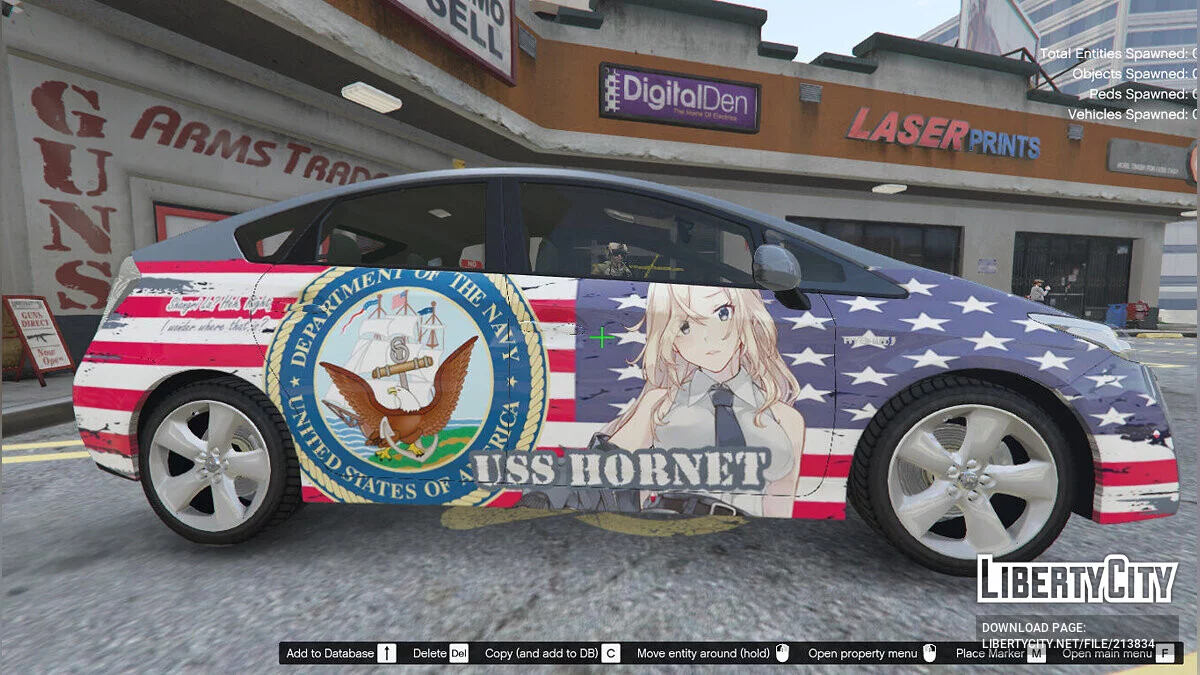 USS Hornet Kancolle Itasha Toyota Prius / GTA 5
