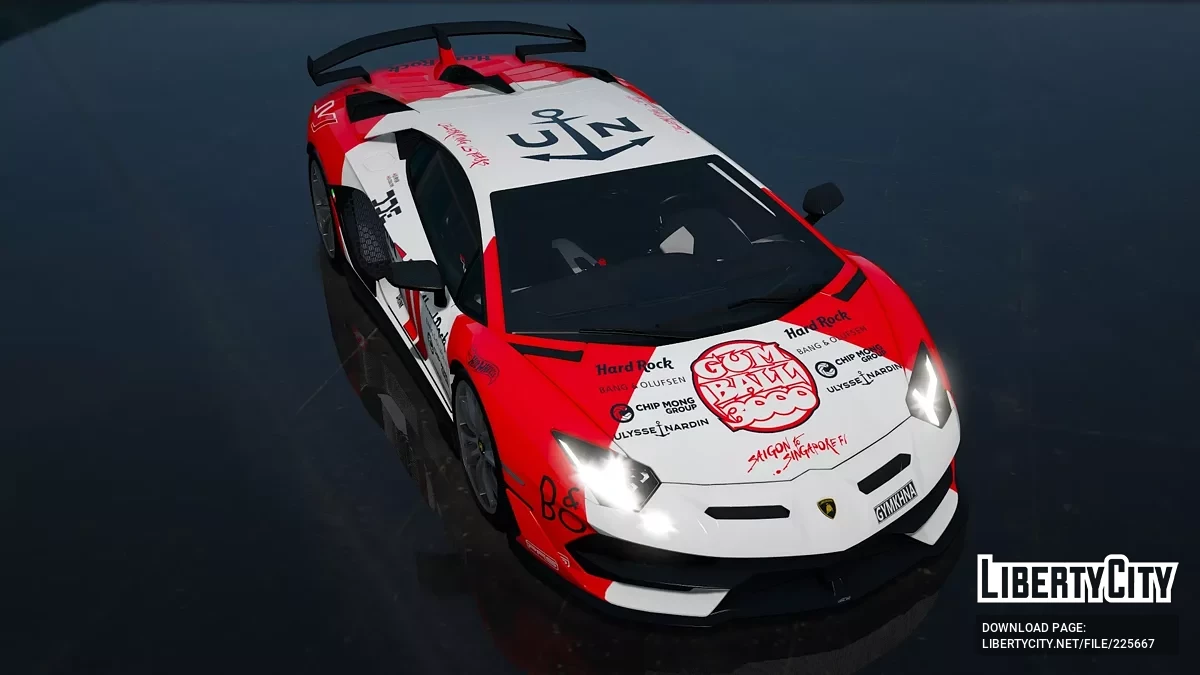 تصميم Lamborghini SVJ63 Gumball 3000 Daily Driven Exotics / جي تي أي 5