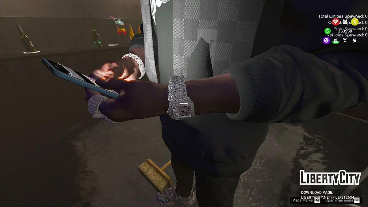 Cartier Santos Iced Out V2 / GTA 5
