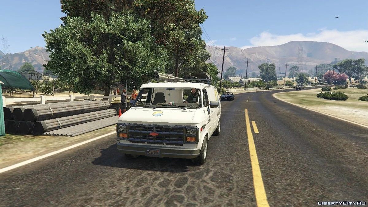 Chevrolet G20 Construction (Дворники)(Анімовані)(Шаблон) / GTA 5