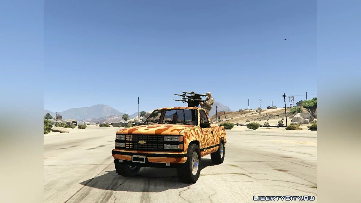 Chevrolet Silverado 1990 Dengan Rudal Anti Pesawat [Ganti] 1 / GTA 5