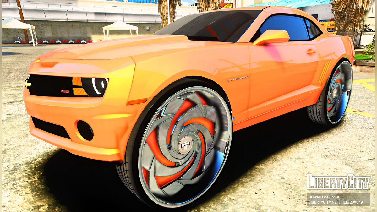 Download 2013 Chevrolet Camaro SS On 32 Inch Dubbed Rims for GTA 5