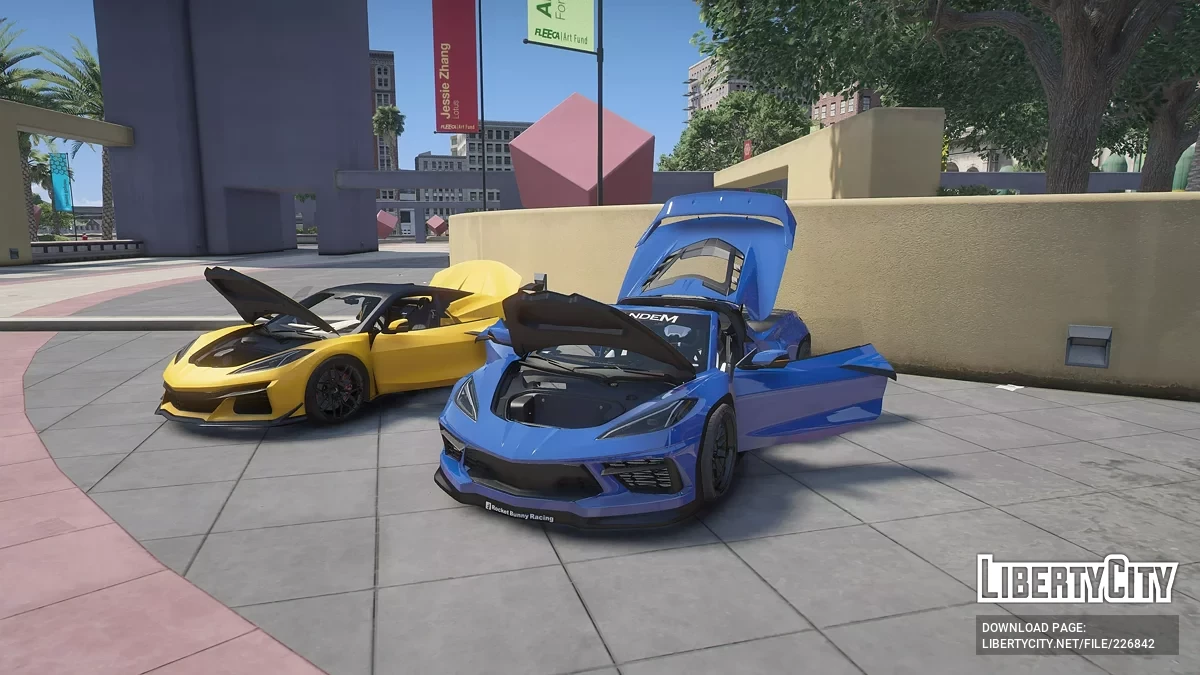 Chevrolet Corvette Z06 Convertible та Pandem Corvette C8 Rocket Bunny Bundle v1.0 / GTA 5
