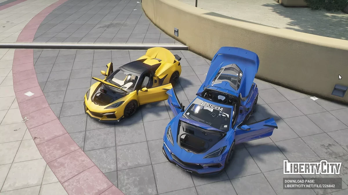 Chevrolet Corvette Z06 Convertible та Pandem Corvette C8 Rocket Bunny Bundle v1.0 / GTA 5