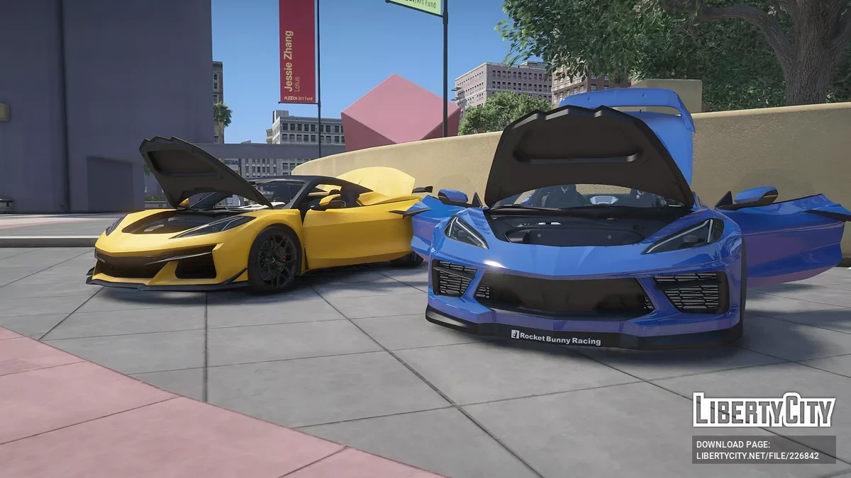 Chevrolet Corvette Z06 Convertible та Pandem Corvette C8 Rocket Bunny Bundle v1.0 / GTA 5