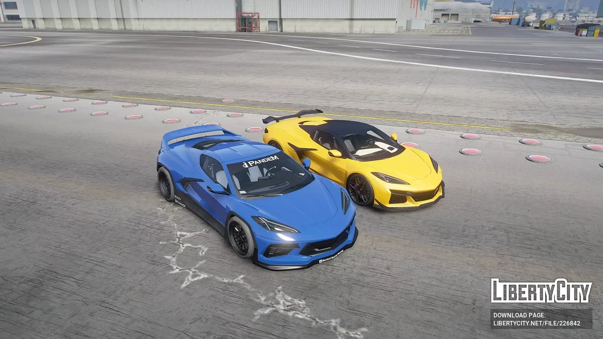 Chevrolet Corvette Z06 Convertible та Pandem Corvette C8 Rocket Bunny Bundle v1.0 / GTA 5