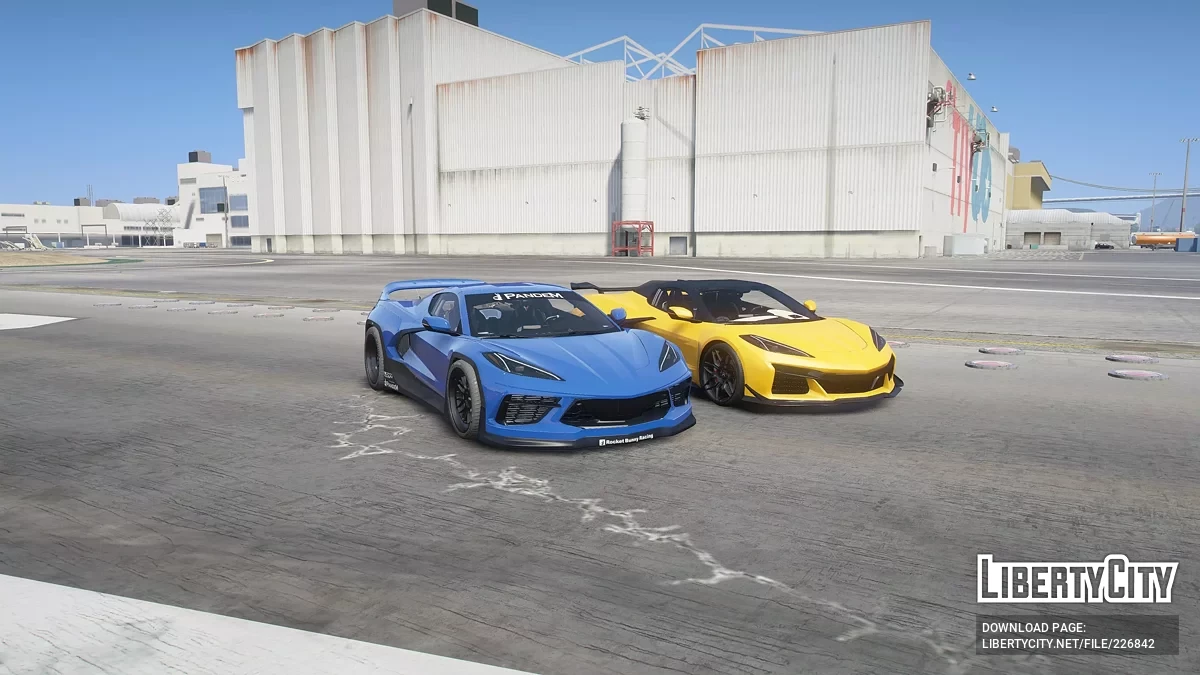 Chevrolet Corvette Z06 Convertible та Pandem Corvette C8 Rocket Bunny Bundle v1.0 / GTA 5