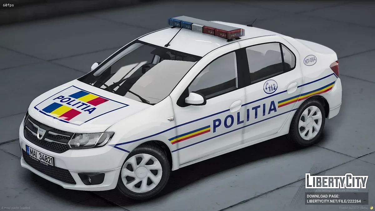 2013 Dacia Logan Politia Romana / GTA 5