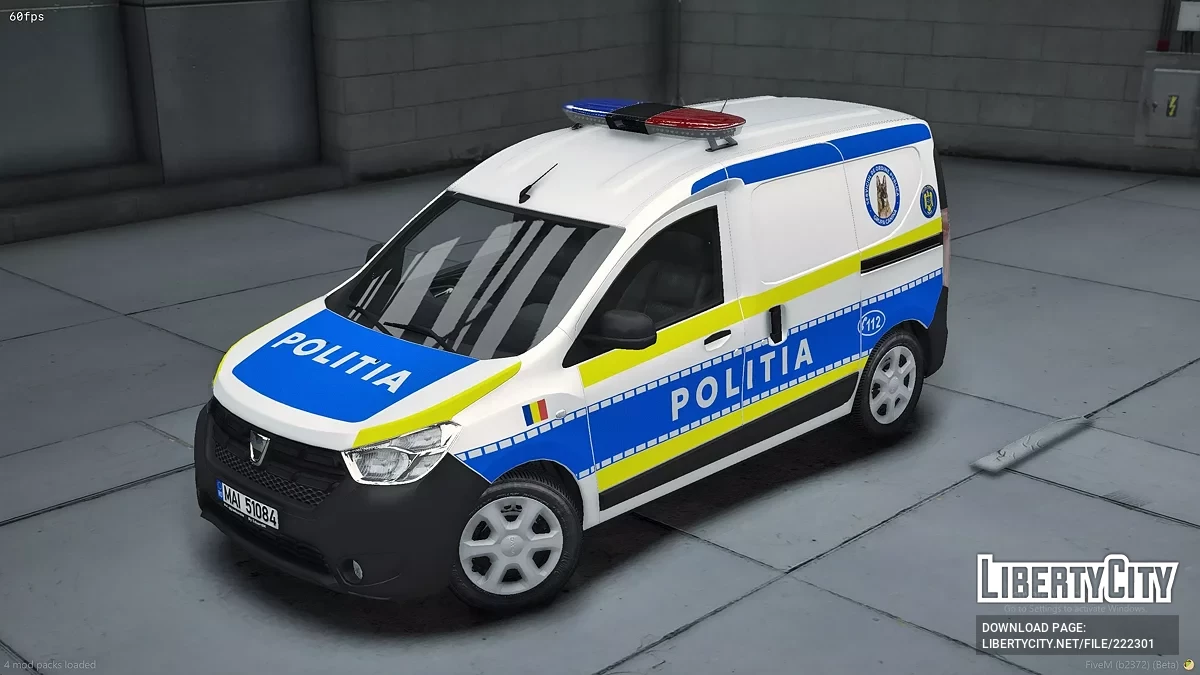 2017 Dacia Dokker Поліція Румунії / GTA 5