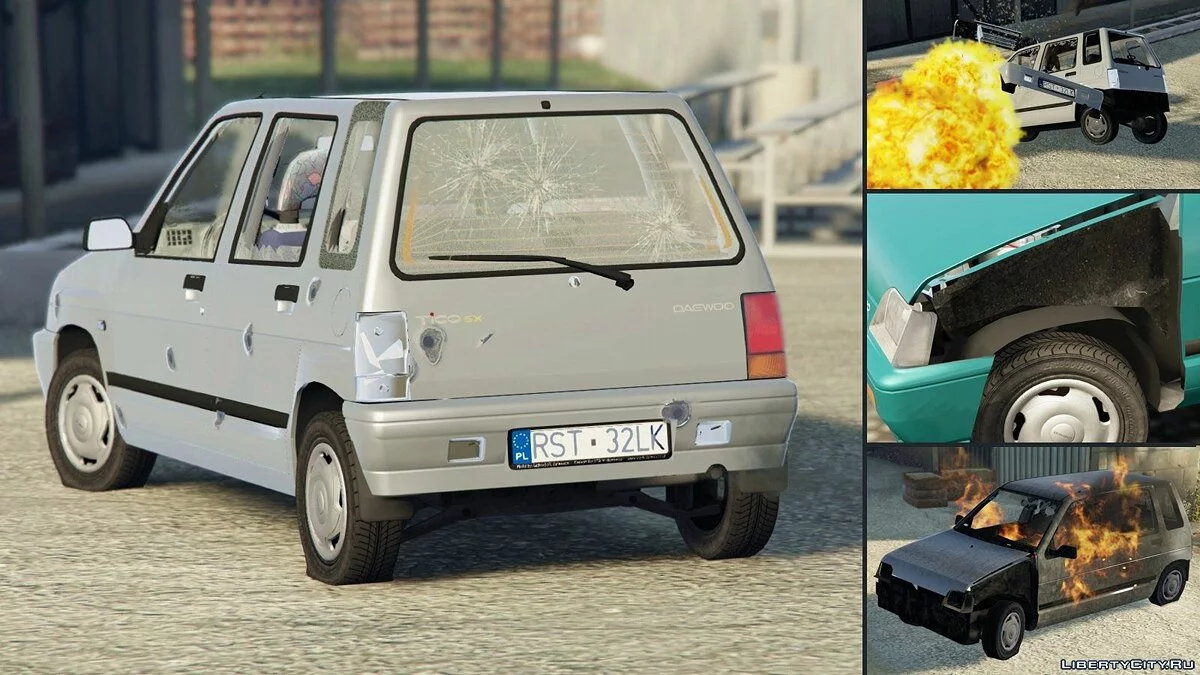1998 Daewoo-FSO Tico SX [Add-On + Tuning] / GTA 5