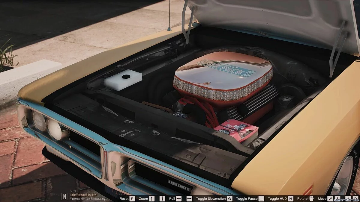 1971 دودج تشارجر سوبر بي [إضافة | إضافات | LODs] نهائي / جي تي أي 5