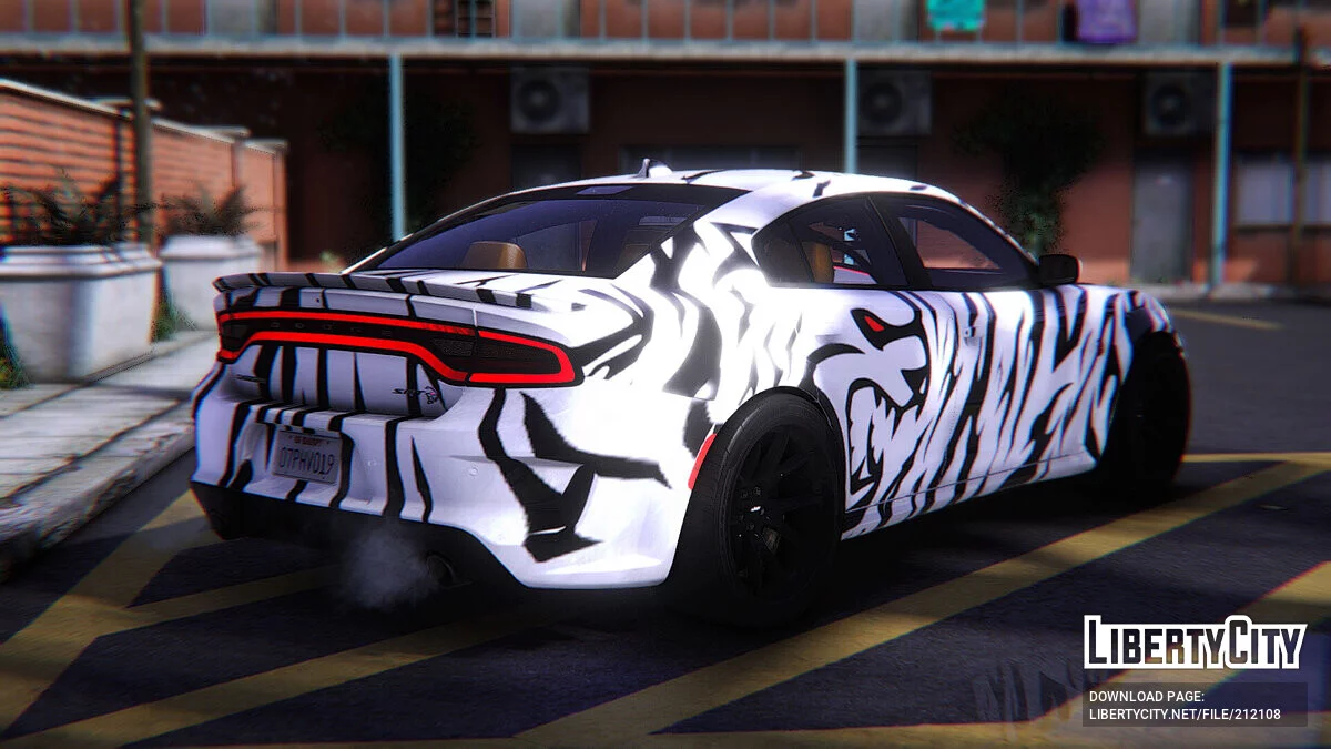 道奇Charger Hellcat Hermes Zebra Edition / GTA 5