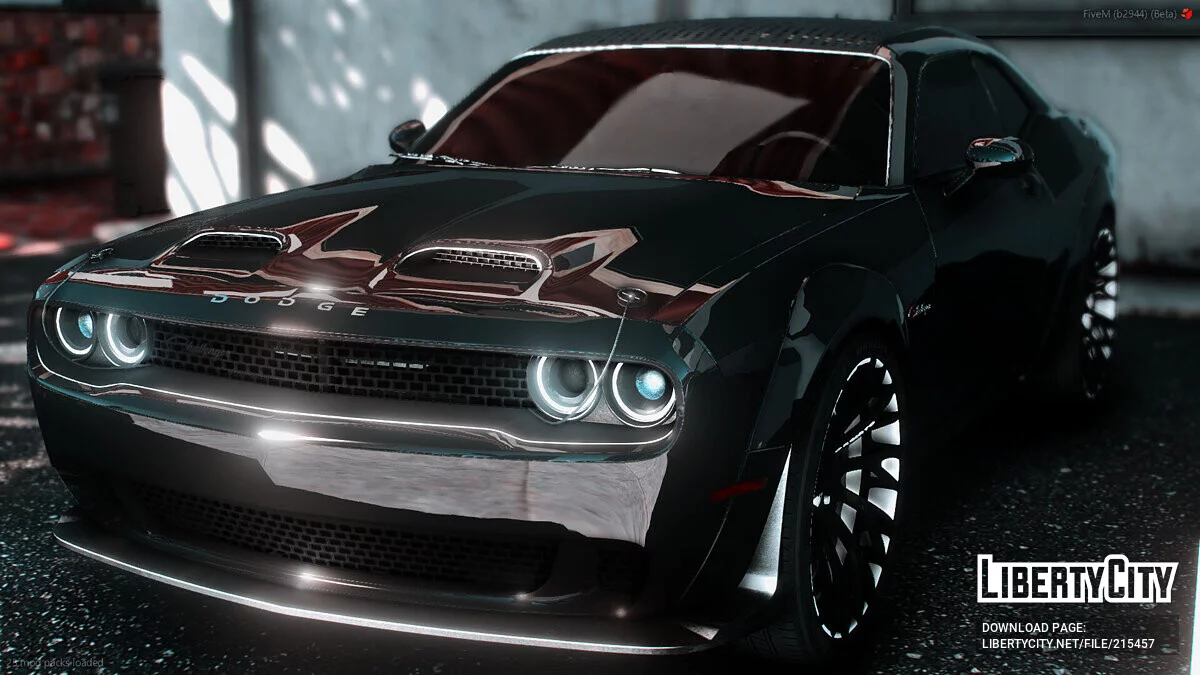 定制 2023 道奇挑战者 1000HP 地狱猫 Redeye Black Ghost Edition On Forgiato Sincros / GTA 5