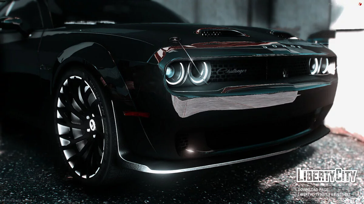 定制 2023 道奇挑战者 1000HP 地狱猫 Redeye Black Ghost Edition On Forgiato Sincros / GTA 5