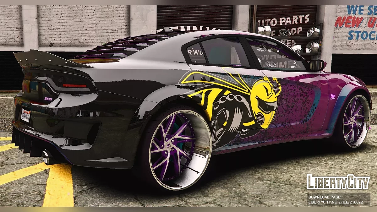 定制 1320 Scatpack 道奇 Charger SRT Ghoul On Armani 锻造轮辋 / GTA 5