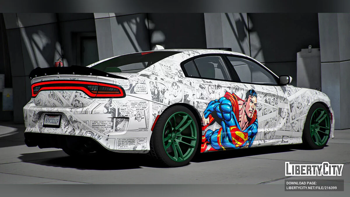 Dodge Charger Scatpack SuperBee Personalizado com Livery do Superman / GTA 5