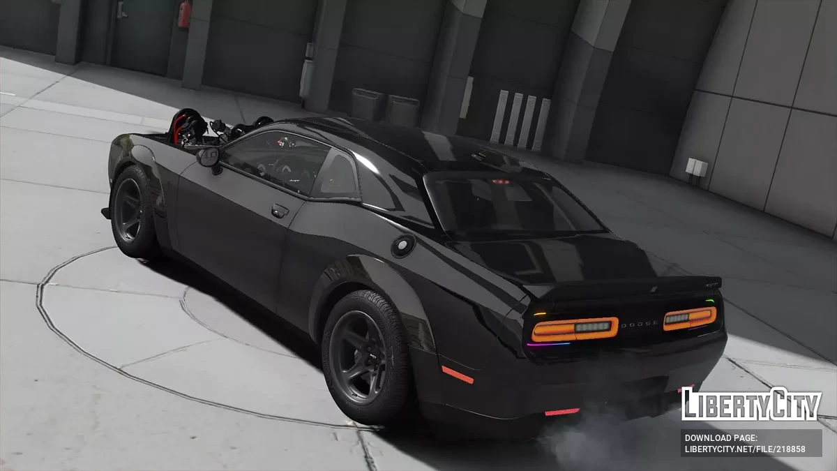 Dodge Challenger SRT Demon Twin Turbo Rainbow Lights / جي تي أي 5