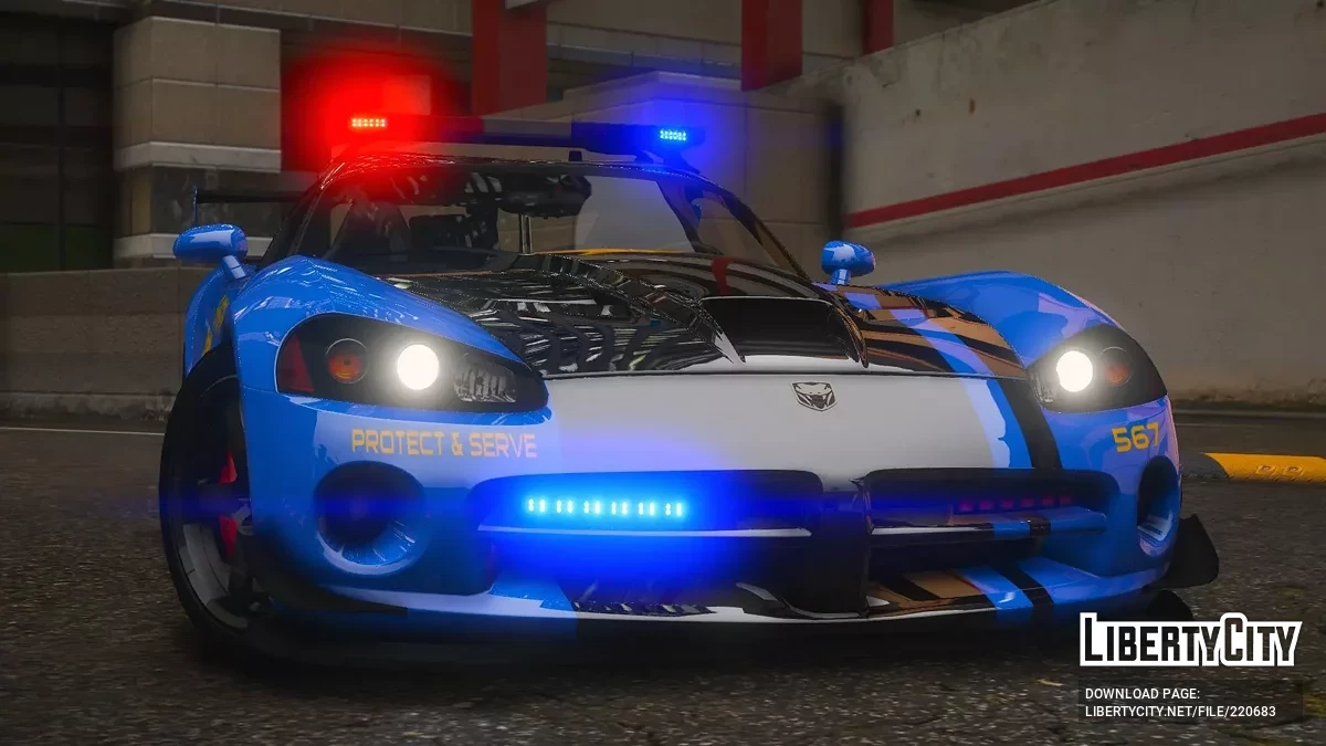 2010 Dodge Viper ACR SCPD v1.0 / GTA 5