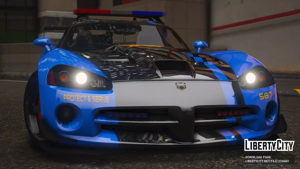 2010 Dodge Viper ACR SCPD v1.0 / GTA 5