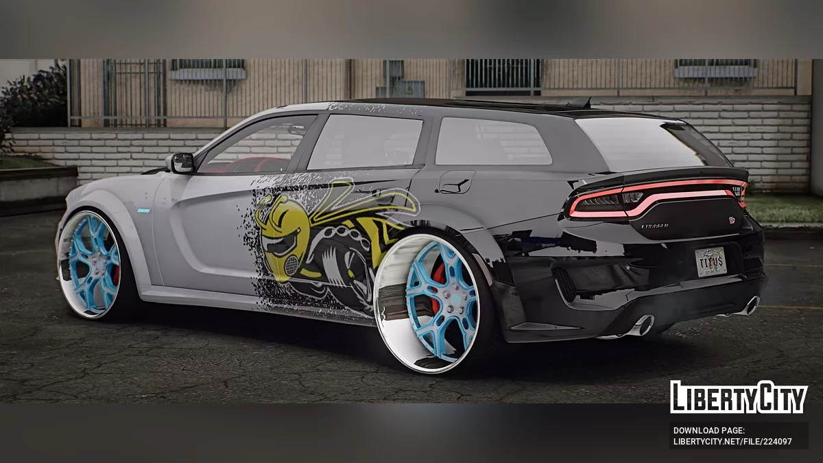 Custom 1320 Scatpack Dodge Magnum SRT en llantas forjadas Armani / GTA 5
