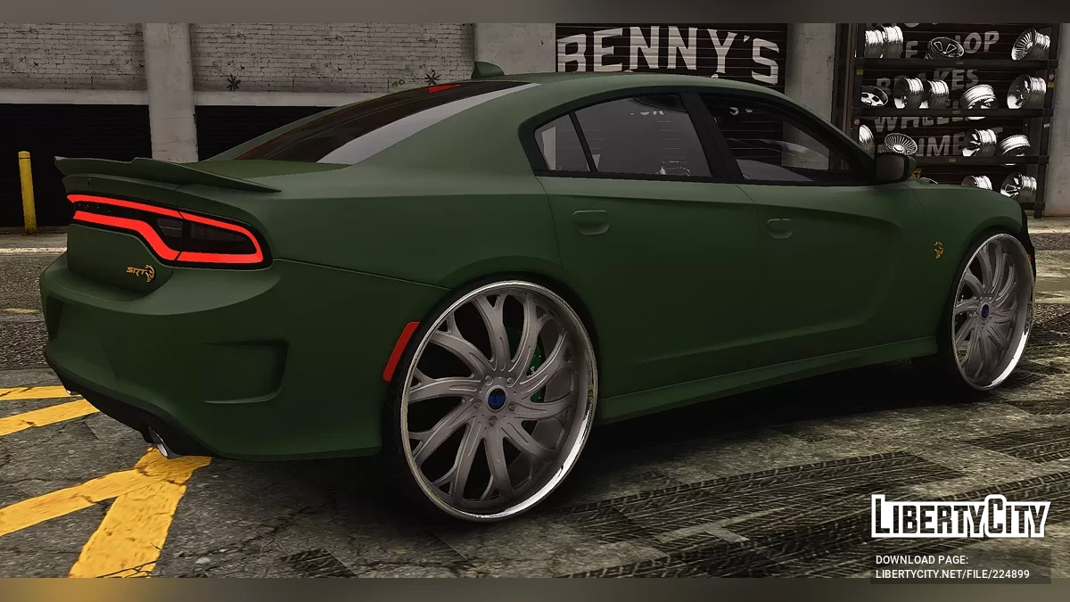 Кастомний тюнінгований 2021 Dodge Charger SRT Hellcat Scatpack на Forgiatos / GTA 5