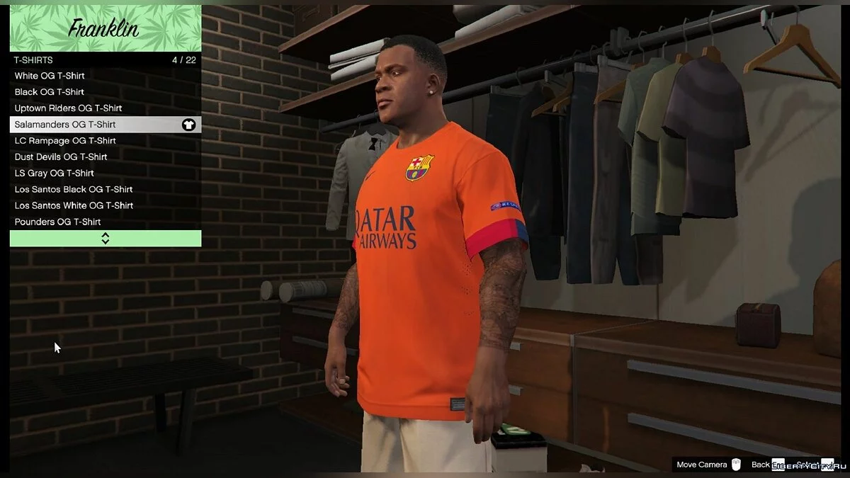 FC Barcelona T-shirt for Franklin / GTA 5