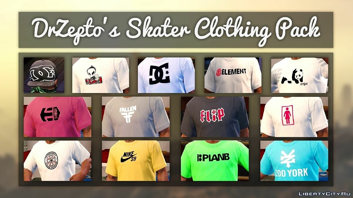 Download Skater's Clothing Pack for GTA 5