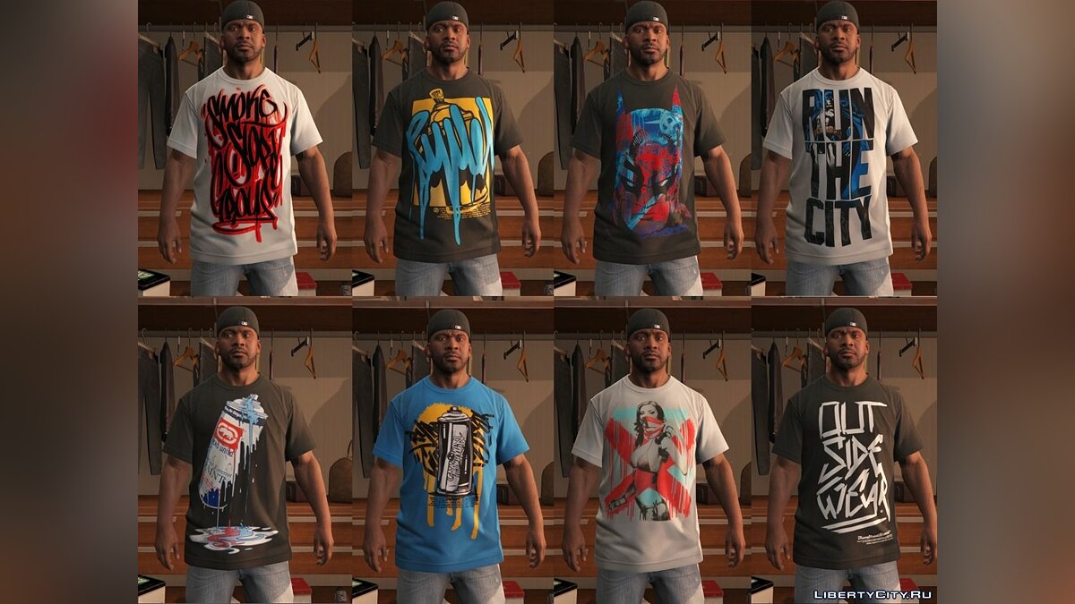 Download Franklin T-Shirt Pack for GTA 5