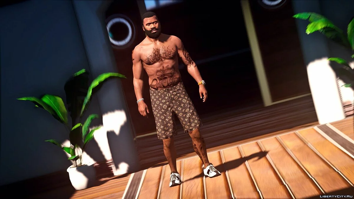 Camiseta y pantalones cortos Supreme / Franklin / GTA 5