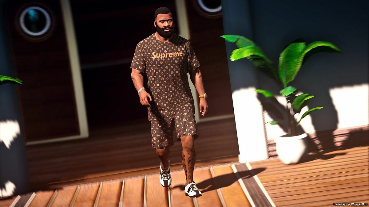 Download Supreme T Shirt Shorts Franklin for GTA 5