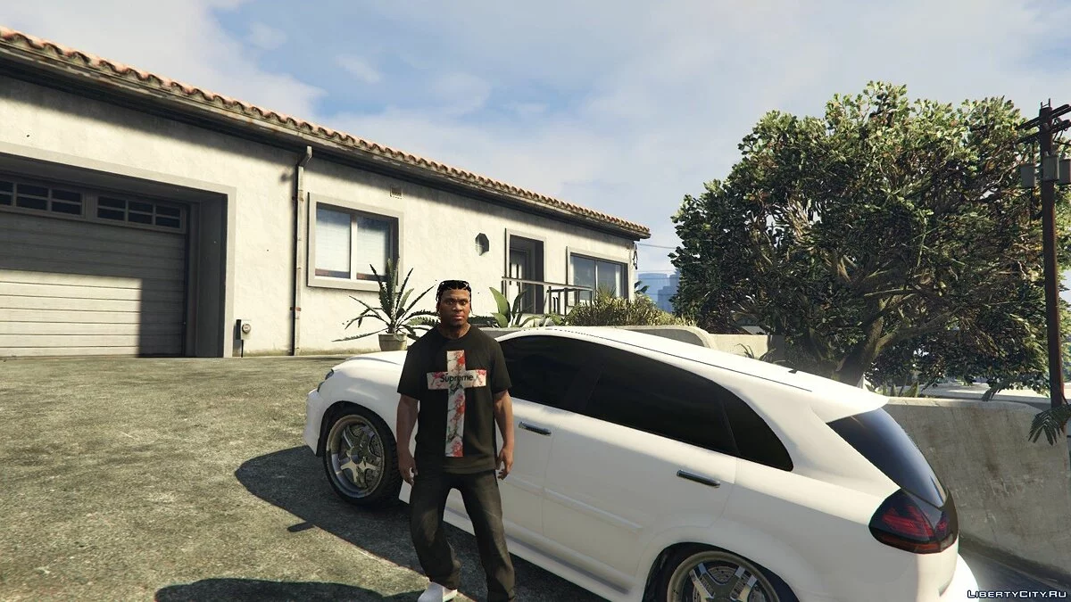 Supreme Floral Cross T-Shirt für Franklin 1.0 / GTA 5