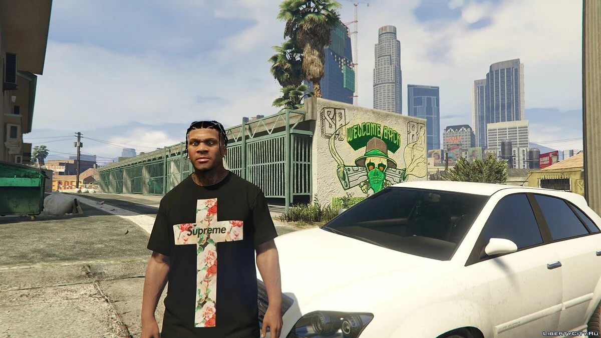 Supreme Floral Cross T-Shirt für Franklin 1.0 / GTA 5