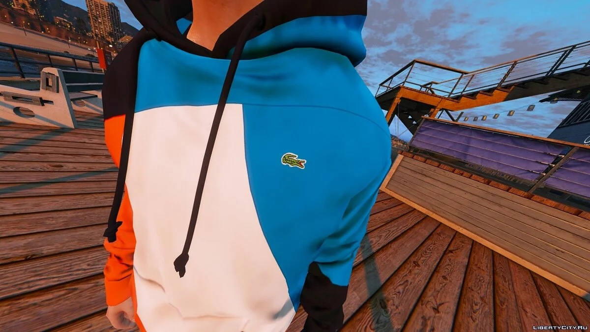 LACOSTE LIVE GEOMETRIC EFFECT PULLOVER HOODIE 1.0 / GTA 5