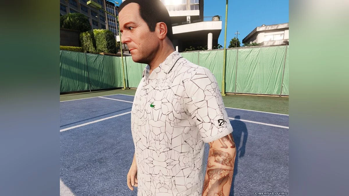 LACOSTE SPORT PRINT TECHNICAL JERSEY - X NOVAK DJOKOVIC ON COURT PREMIUM EDITION 1.0 / GTA 5
