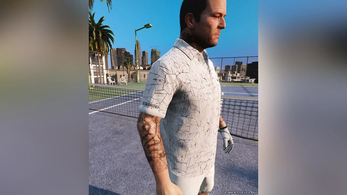 LACOSTE SPORT PRINT TECHNICAL JERSEY - X NOVAK DJOKOVIC ON COURT PREMIUM EDITION 1.0 / GTA 5