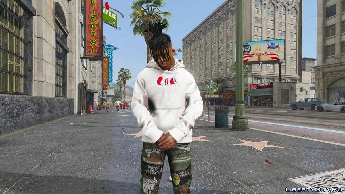 SUPREME Cat in the Hat Hooded Sweatshirt and World Famous Crewneck 1.0 / GTA 5