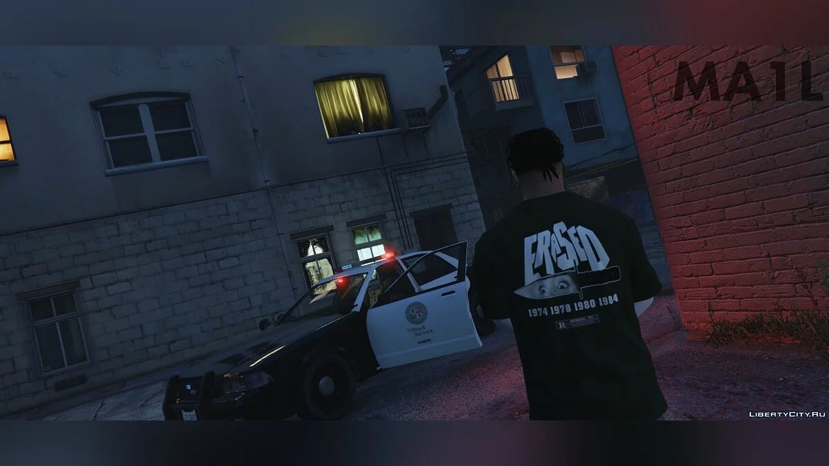Футболка Erased для Франклина 1.0 / GTA 5