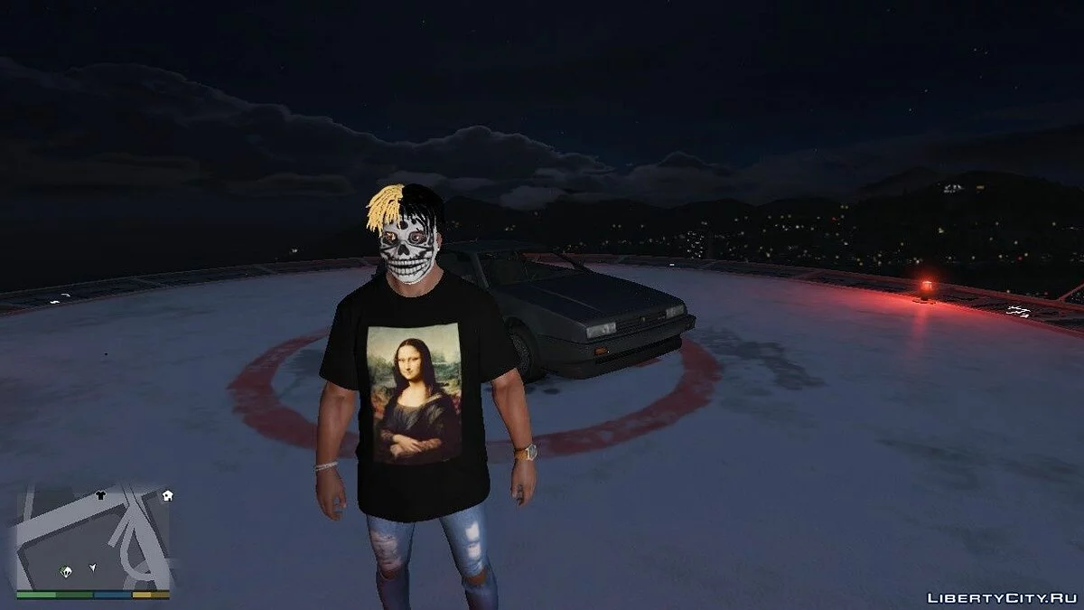 Off White Tshirt Mona Lisa Black 1.0 - New T-shirt / GTA 5